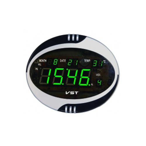 Говорящие настенные часы VST 770 T-4 (Салатовый LED)