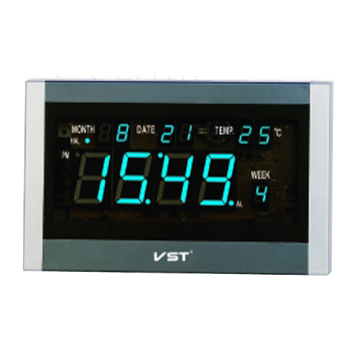Говорящие настенные часы VST 771 T-5 (синий LED)