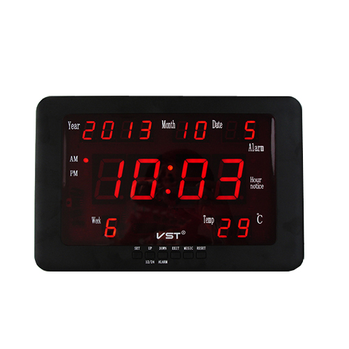 Настенные часы VST-802 W-1 красные