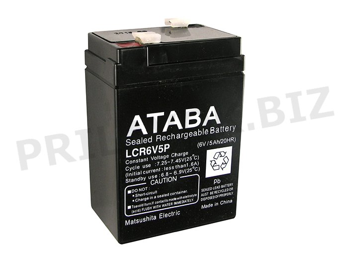 Аккумулятор Ataba LCR6V5P 6V/5Ah