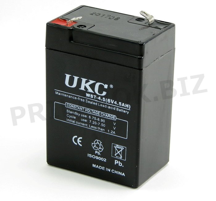 Аккумулятор UKC WST-4.5 ( 6V 4,5Ah)