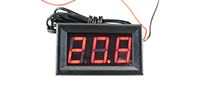 Фото Автомобильный термометр с выносным датчиком температуры и красным циферблатом